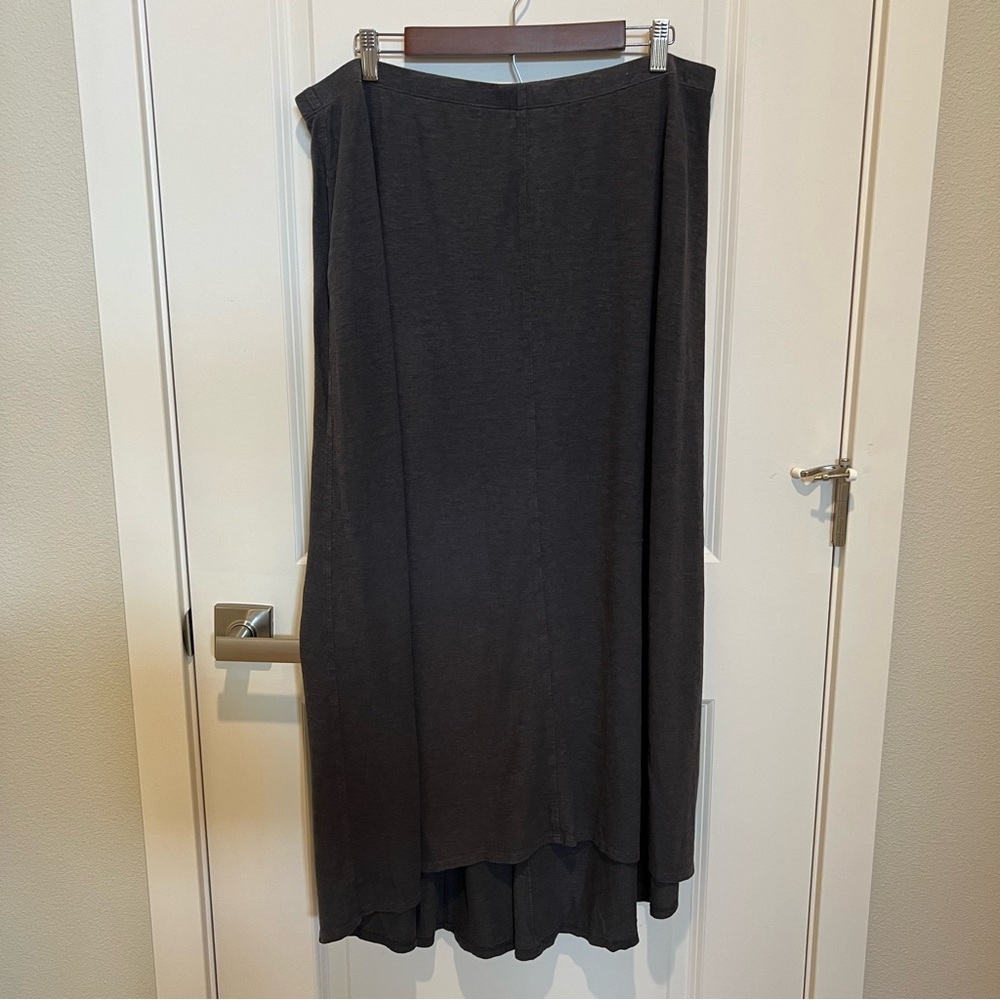 Eileen Fisher Woman Maxi Skirt Hemp Organic Cotton Blend Size 1X Lightweight - Picture 3 of 8